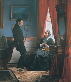The Artist’s Parents, Mr. and Mrs. J. P. Bloch in Their Sitting Room by Carl Bloch