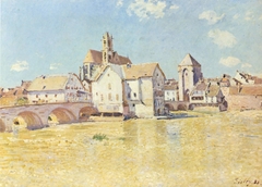 The Bridge in Moret in the Morning Light by Alfred Sisley