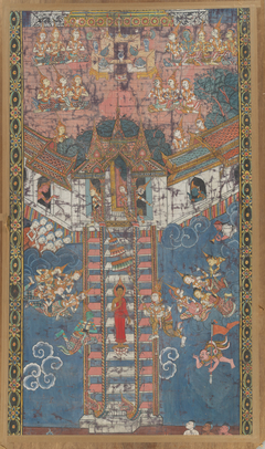 The Buddha Descending from Trayastrimsa Heaven at Sankissa by Anonymous