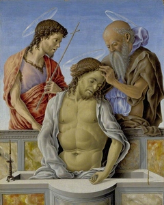 The Dead Christ supported by Saints