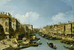 The Grand Canal near the Rialto Bridge, Venice by Canaletto