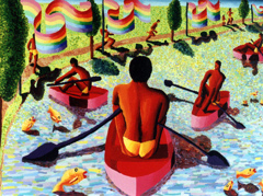 The Lake the most famous  gay artwork of the israeli homosexual painter raphael perez  by Raphael Perez