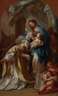 The Madonna Appearing to St. Philip Neri by Sebastiano Conca