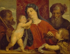 The Madonna of the Cherries (copy after Titian) by David Teniers the Younger