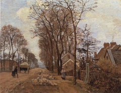 The road from Saint-Germain to Louveciennes by Camille Pissarro