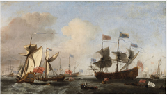The Royal Visit to the Fleet in the Thames Estuary, 6 June 1672 by Willem van de Velde the Younger