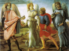 Three Angels and Young Tobias by Filippino Lippi