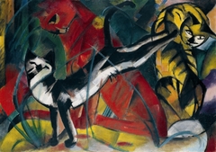 Three Cats by Franz Marc