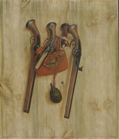 Trompe l'Oeil with Pistols by Cornelis Norbertus Gijsbrechts