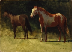 Two Horses by Albert Bierstadt