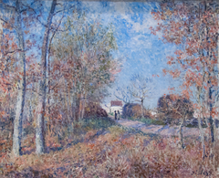 Un coin de bois aux Sablons by Alfred Sisley