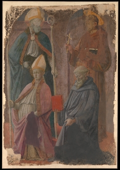 Saints Augustine and Francis, a Bishop Saint, and Saint Benedict by Filippo Lippi