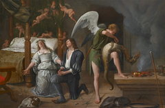 The Marriage bed of Tobias and Sarah by Jan Steen
