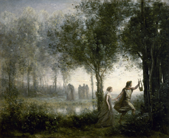 Orpheus Leading Eurydice from the Underworld by Jean-Baptiste-Camille Corot