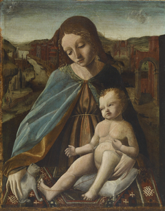 Madonna and Child with a Cat by Maestro della Pala Sforzesca