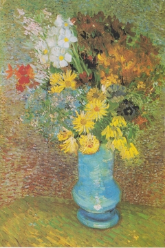 Vase mit Margeriten und Anemonen