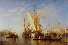 Venice: the Bacino di San Marco with Fishing Boats by Félix Ziem