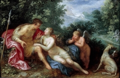 Venus en Adonis by Paulus Moreelse