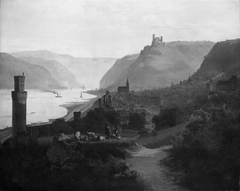 View of Oberwesel and the Rhine. Germany