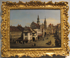 View of the Marketplace in Pirna by Bernardo Bellotto