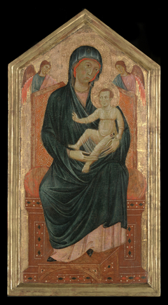 Virgin and Child Enthroned with Two Angel by Master of Varlungo