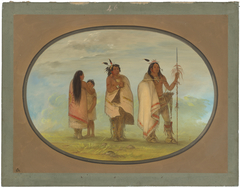 Weeco Chief, His Wife, and a Warrior by George Catlin
