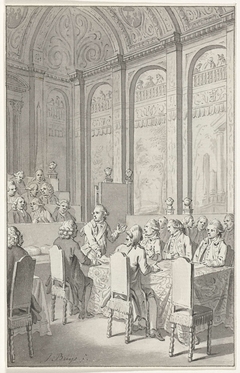 Willem V toont de papieren van Laurens, 1780 by Jacobus Buys