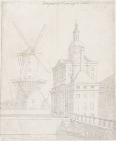 Windmolens en de Westpoort op het Nieuwe Hoofd te Rotterdam by Cornelis Pronk