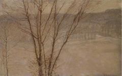 Winter Landscape with Barren Tree by Otto Henry Bacher