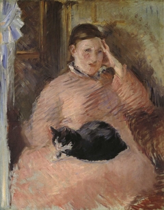 Woman with a Cat by Edouard Manet