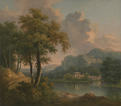 Wooded Hilly Landscape by Abraham Pether