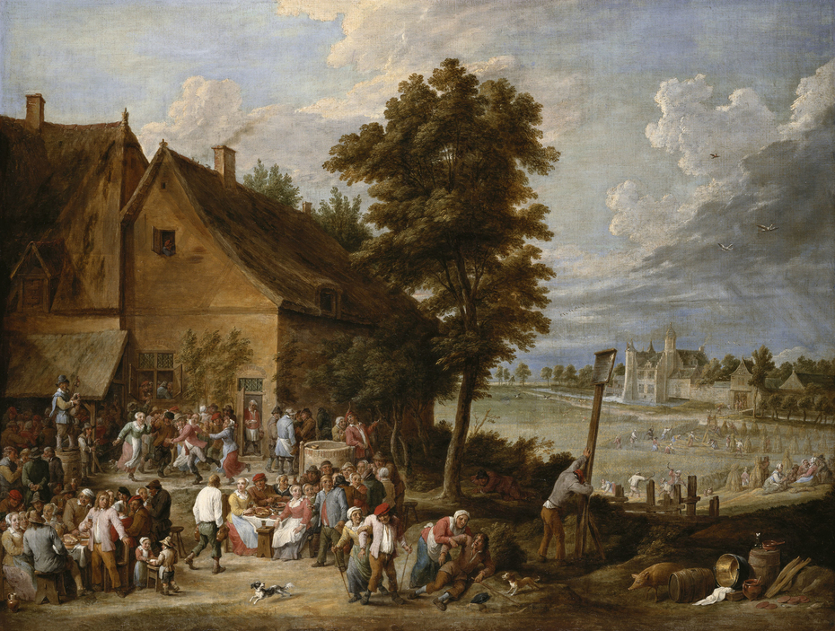A Feast at Harvest-Time, with the House of Drij Toren in the Background