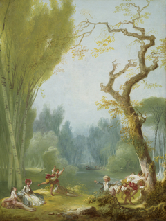 A Game of Horse and Rider by Jean-Honoré Fragonard