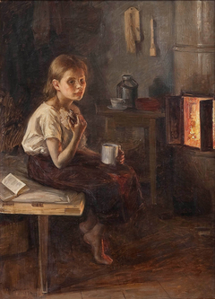 A girl by the oven by Elin Danielson-Gambogi