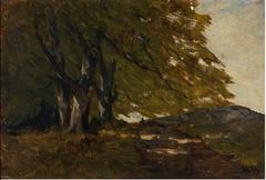A Landscape with Trees and a Hill