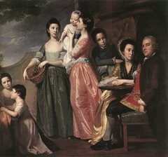 A large family piece by George Romney