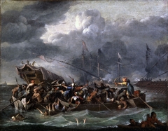 A Sea Battle between Christians and Turks by Johannes Lingelbach
