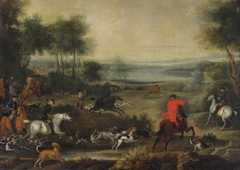 A Stag Hunt in Full Cry by John Wootton