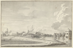 Aanval van de Pruisen onder de Hertog van Brunswijk op Amstelveen, 1 oktober 1787 by Jean George Teissier