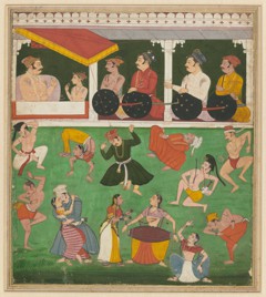 Amar Singh II (as a Prince) and his Father Watch an Entertainment by Unknown Artist