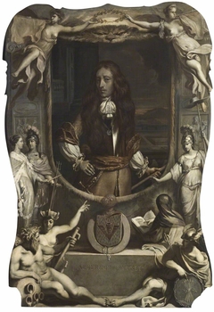 An Allegorical Posthumous Portrait of Algernon Sidney (1622-1683) en grisaille by Anonymous