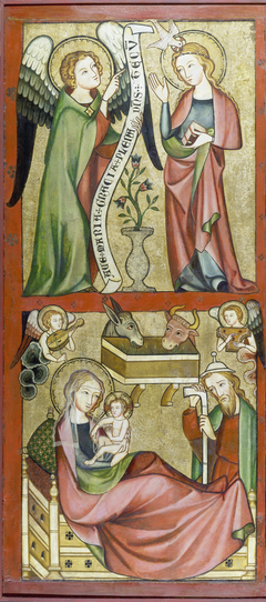 Annunciation and Nativity by Rhenish Master ca 1330