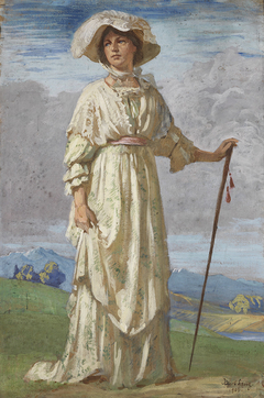 Auf dem Spaziergang by Albert Lang