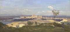 Avignon from the West by Jean-Baptiste-Camille Corot
