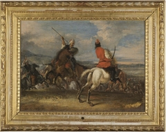 Battle Scene with a White Horse by Johann Philipp Lemke