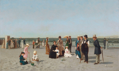 Beach scene by Samuel S Carr