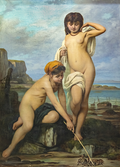 Beaux-Arts de Carcassonne - Jeunes filles au bords de la mer - Camille Chazal by Charles Camille Chazal
