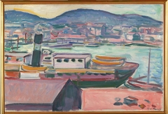 Bergen Harbour by Edvard Munch