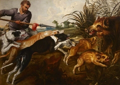 Boar Hunt by studio of Frans Snyders