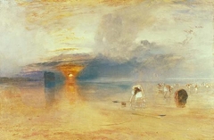 Calais Sands at Low Water - Poissards Collecting Bait by J. M. W. Turner